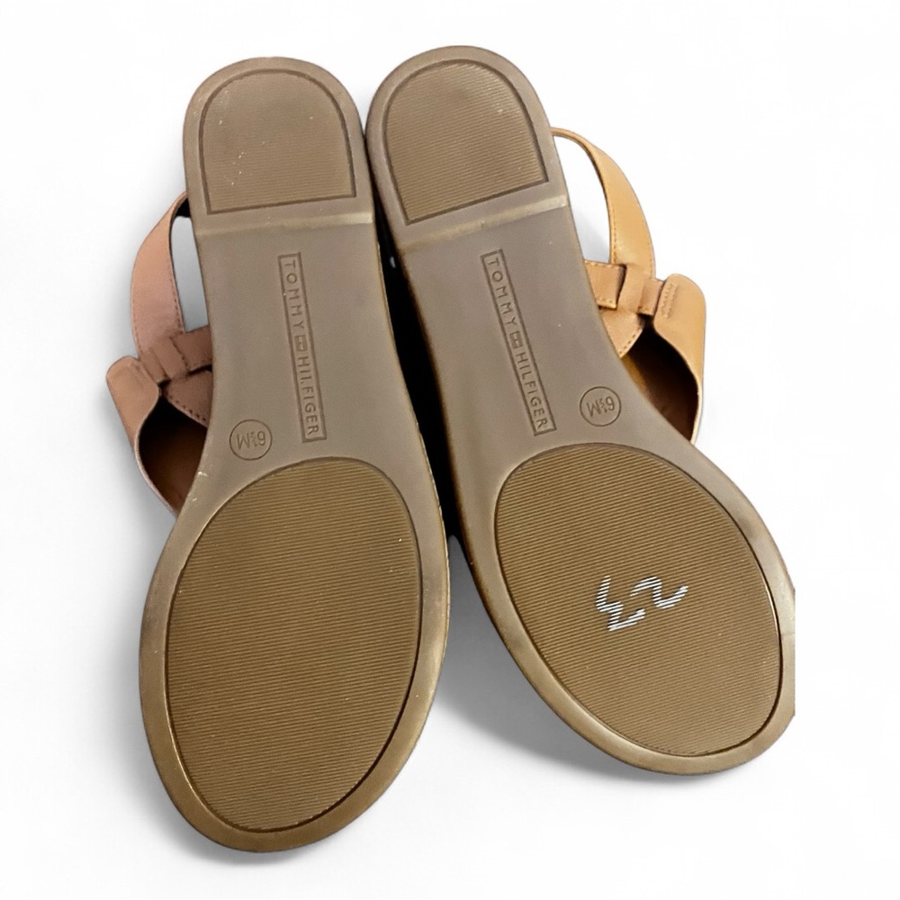 Tommy Hilfinger Tan Leather Sandals - Picture 5 of 6